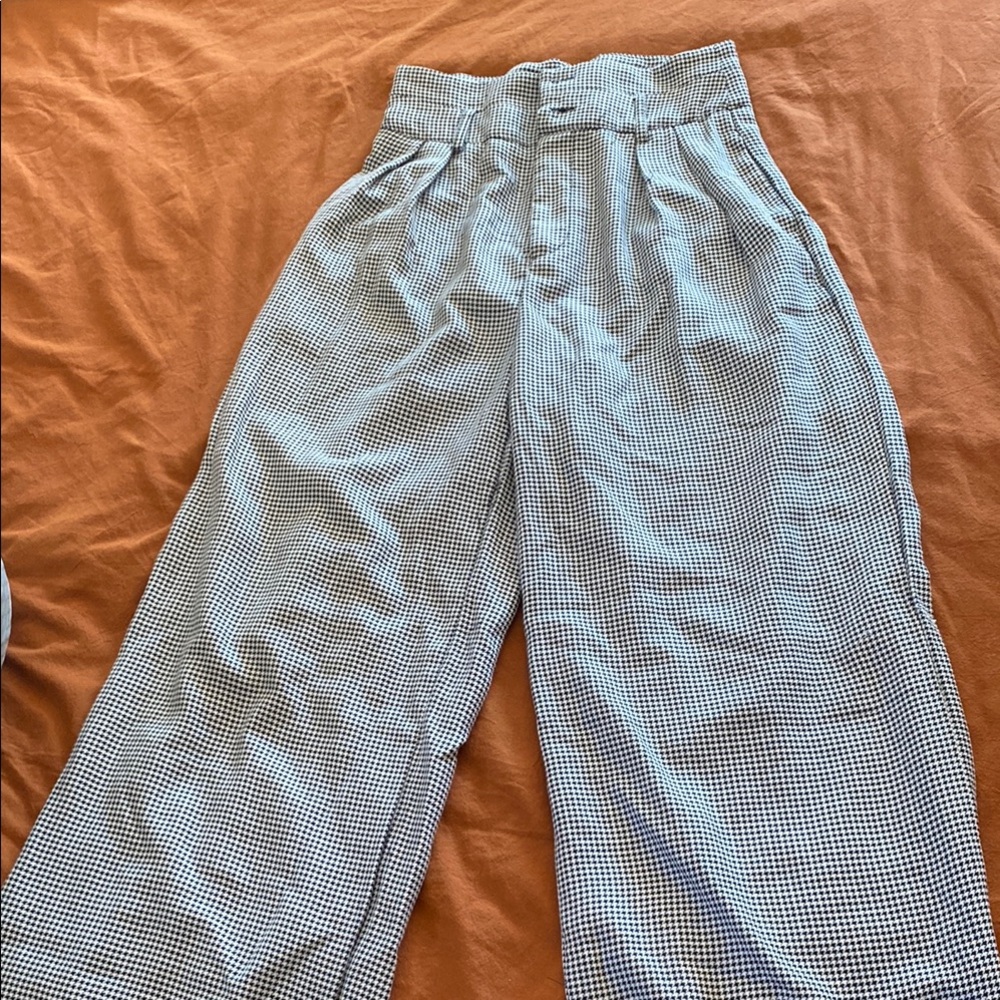 Cider Black and White Checkered Pants